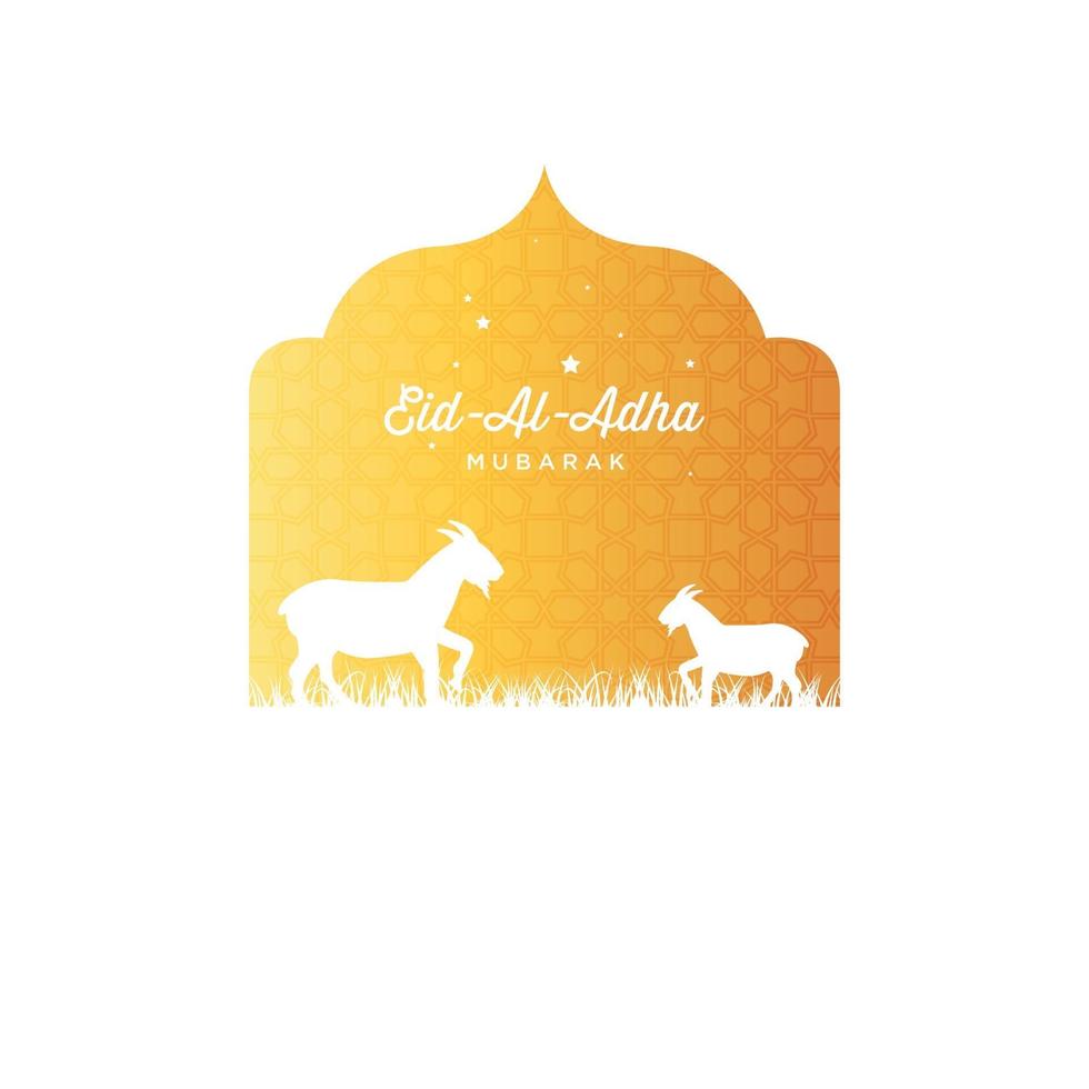 Eid Al Adha illustration vector graphic of good for islamic day, eid mubarak, eid fitr, greeting card, background. Eps 10