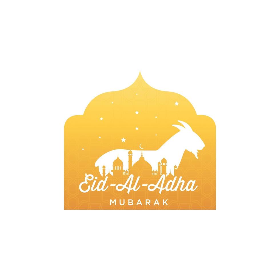 Eid Al Adha illustration vector graphic of good for islamic day, eid mubarak, eid fitr, greeting card, background. Eps 10
