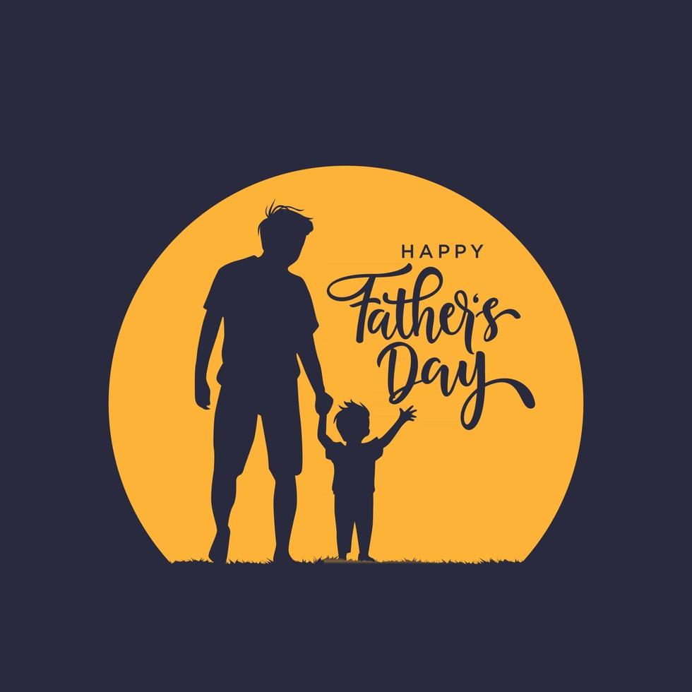 gráfico de vector de ilustración de feliz día del padre bueno para tarjeta de felicitación, venta, tipografía, fondo. dia del padre