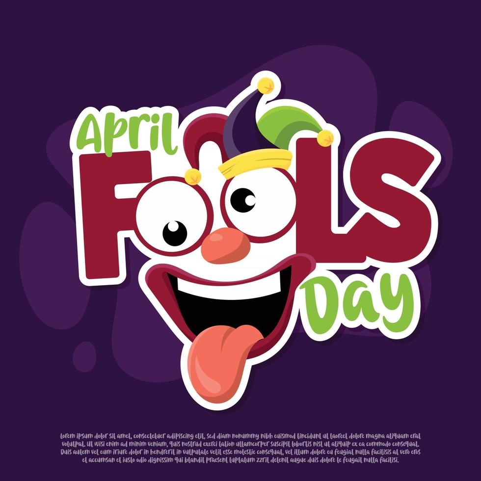 April Fools Day Vector With flat design, simple and trendy graphics