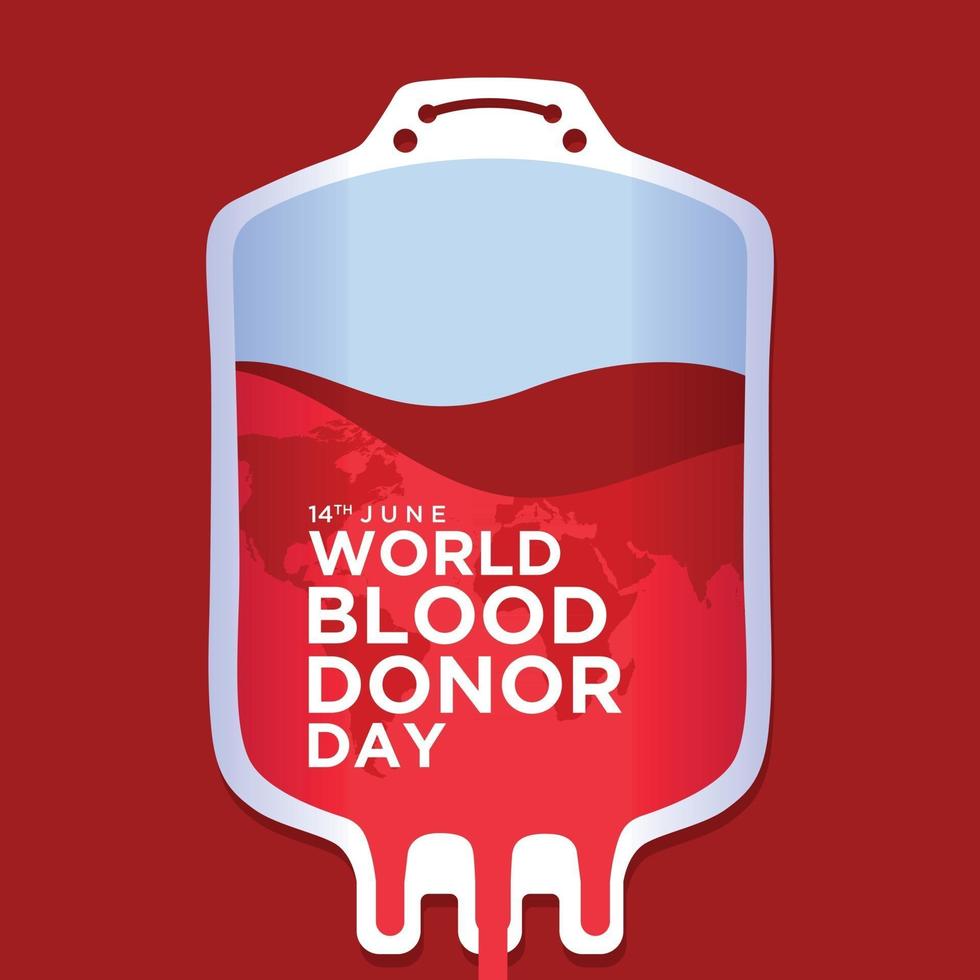 gráfico de vector de ilustración del día mundial del donante de sangre perfecto para tarjeta de felicitación, fondo, invitación, madicine, web, icono, papel tapiz simple, ornamento