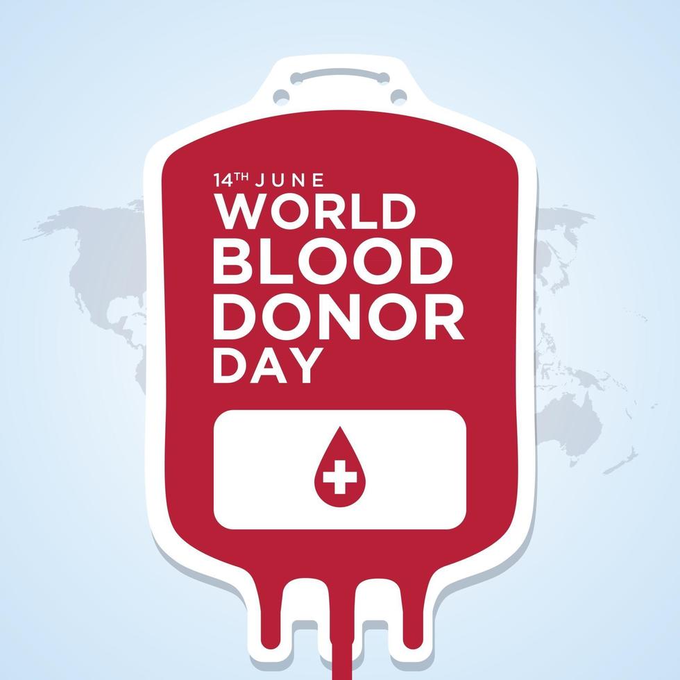gráfico de vector de ilustración del día mundial del donante de sangre perfecto para tarjeta de felicitación, fondo, invitación, madicine, web, icono, papel tapiz simple, ornamento