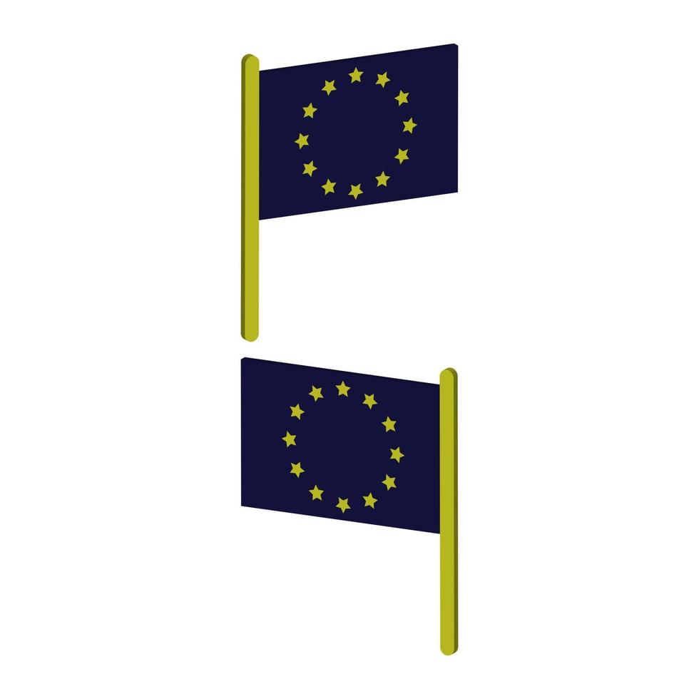 European Union Flag On Background vector