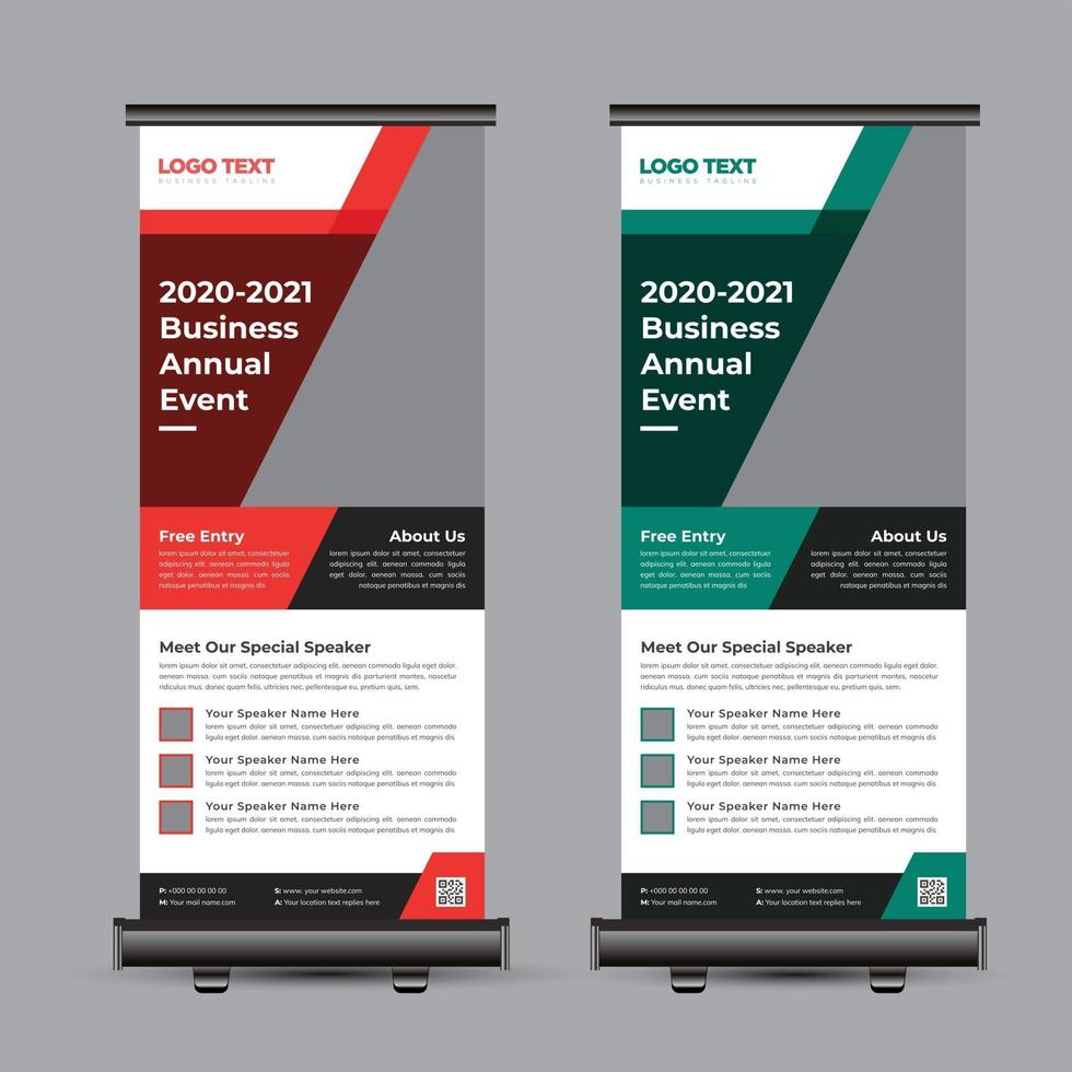 Business Conference Roll Up Banner vector