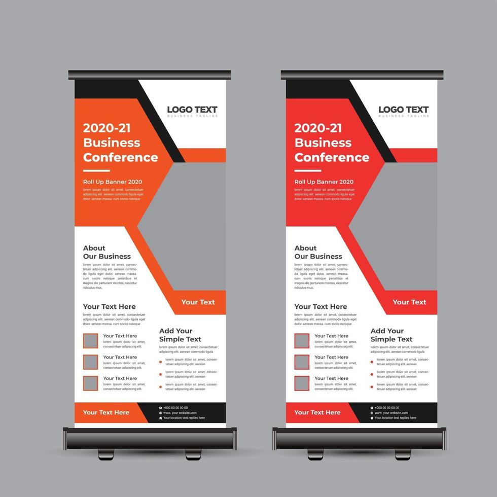 Business Conference Roll Up Banner vector