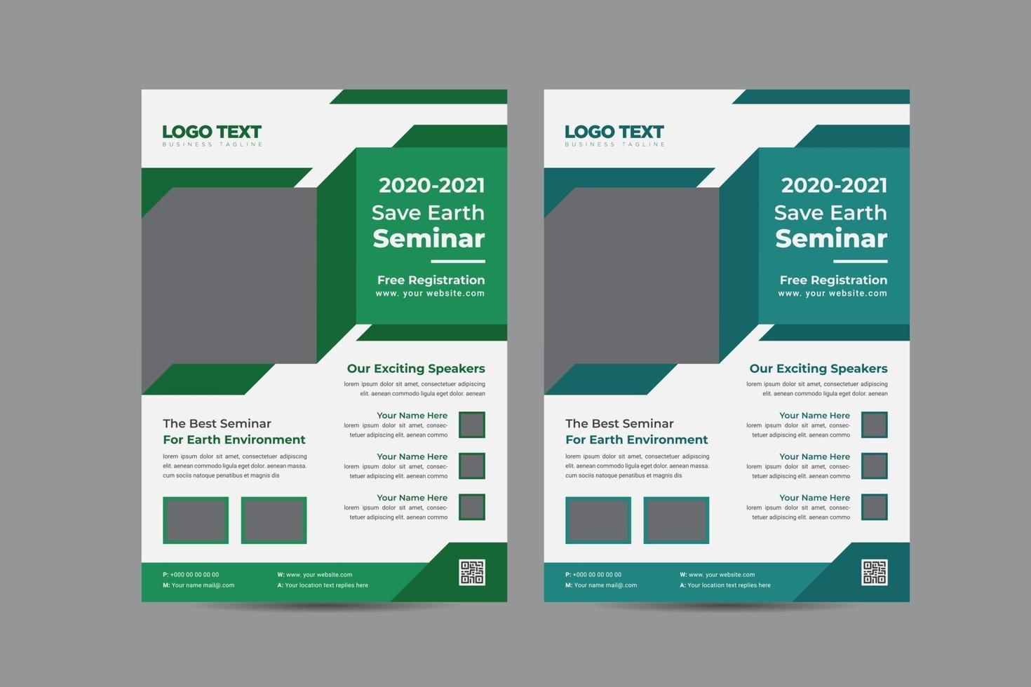 Business Event Seminar Flyer vector