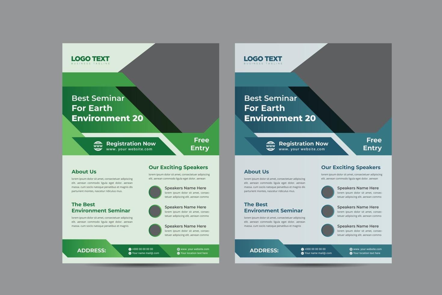 Business Seminar Poster Flyer Template vector