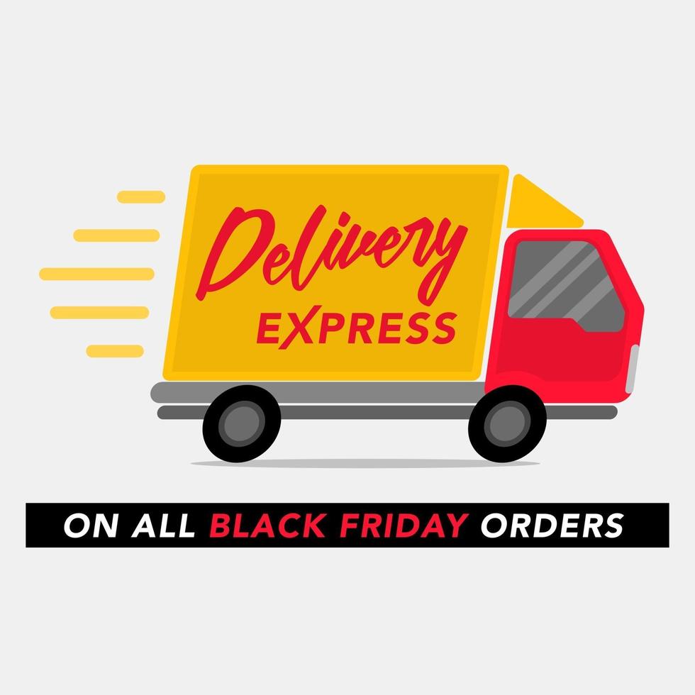 Fast and free shipping delivery truck vector
