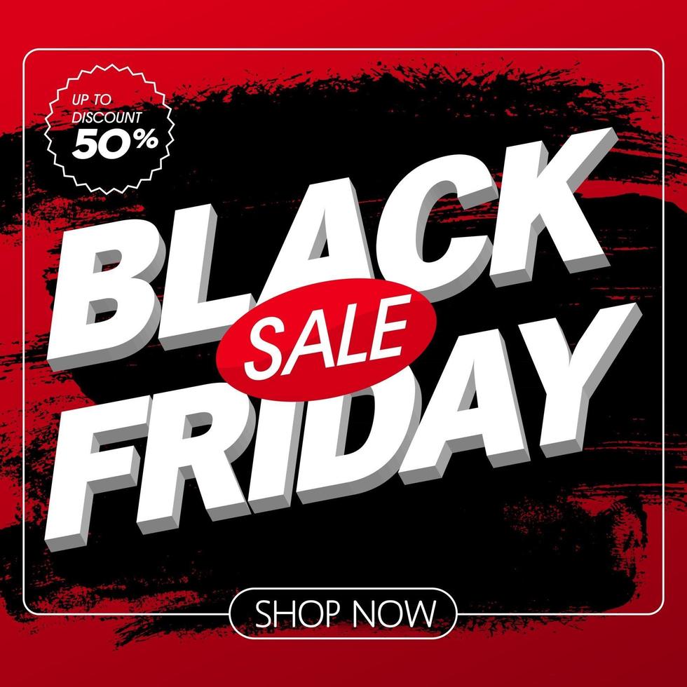 Black Friday sale banner illustration vector
