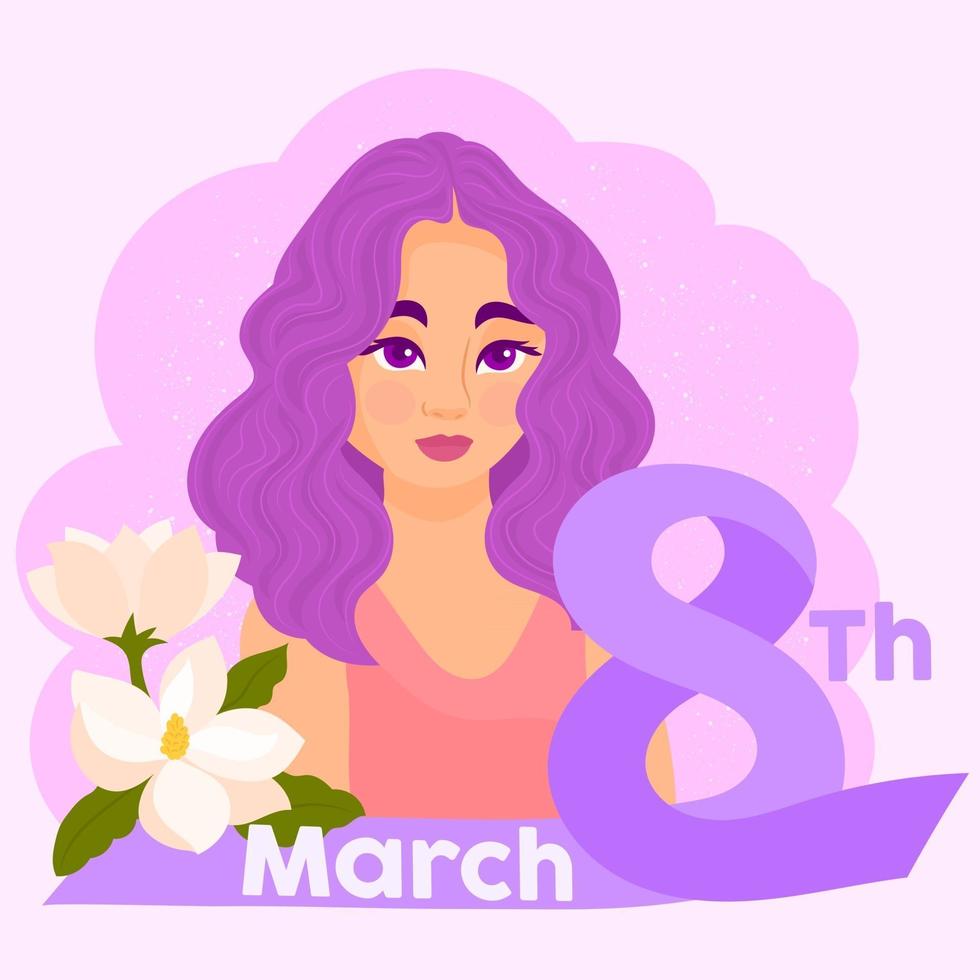 8 march international women's day concept vector