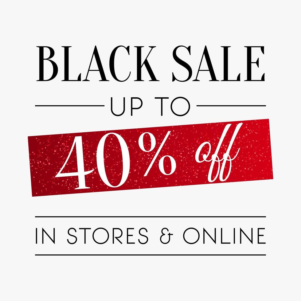 Black Friday sale banner illustration vector