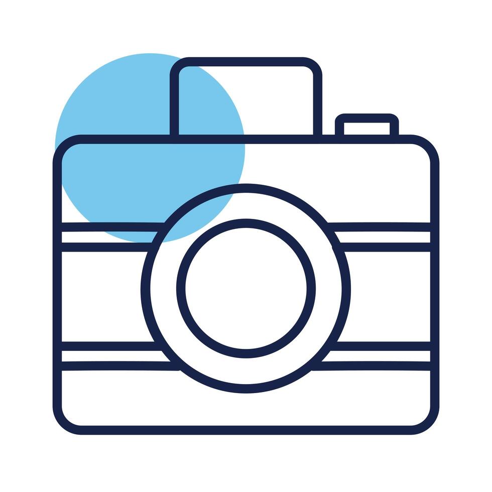 camera photographic block line style icon vector