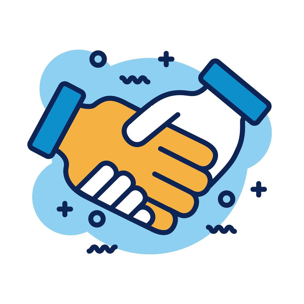 handshake done deal detail style icon vector