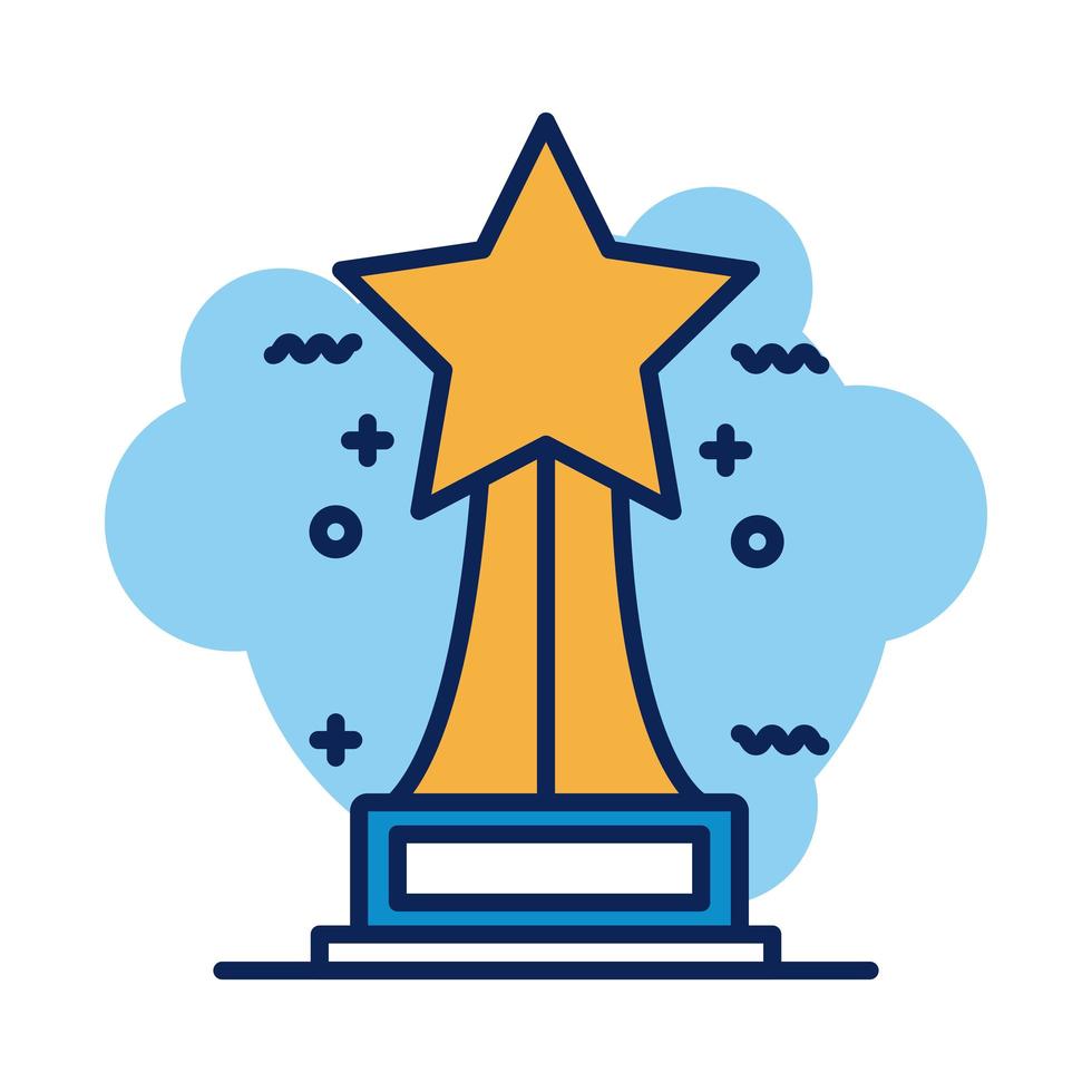 star trophy detail style icon vector