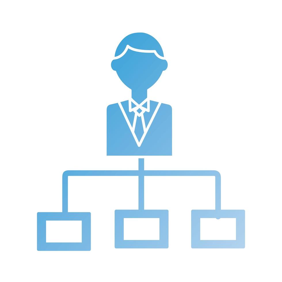 businessman leader silhouette style icon vector