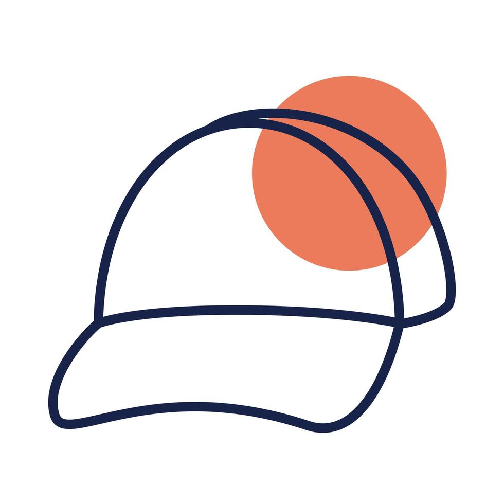 sport cap block line style icon vector