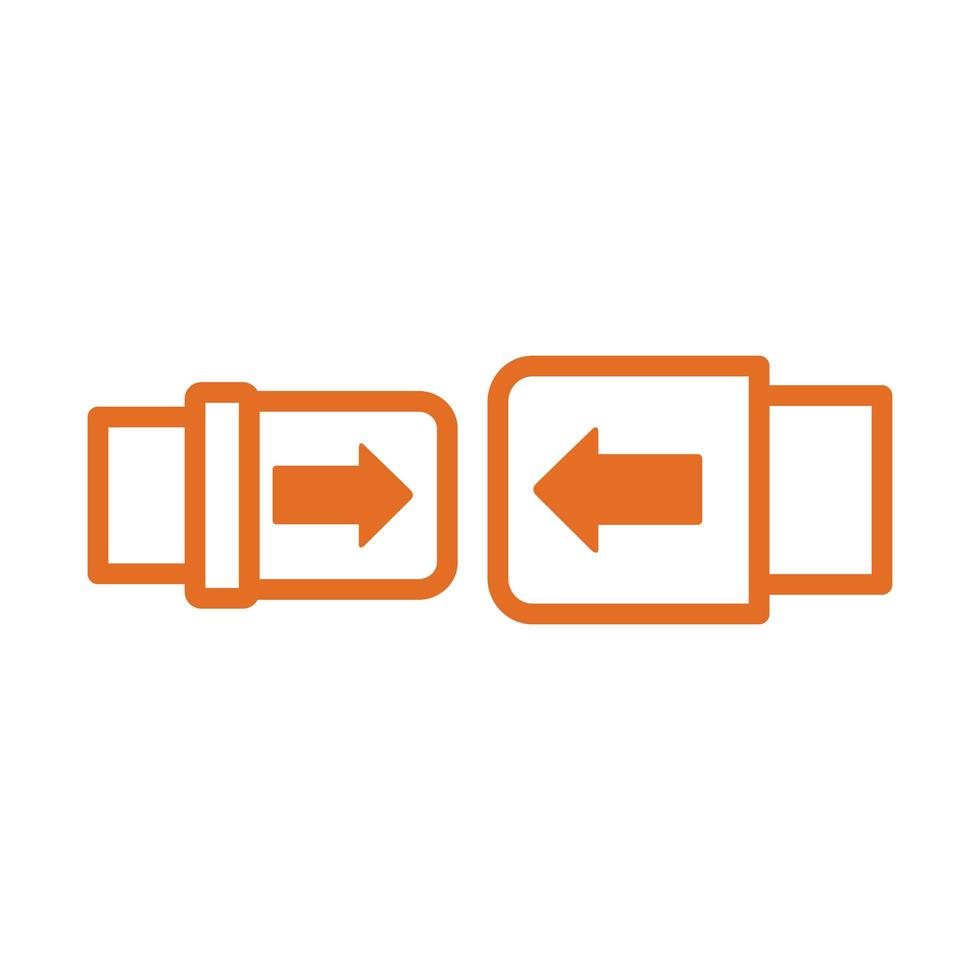 seat belt line style icon vector