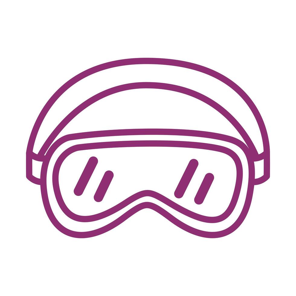 goggles of security toolline style vector