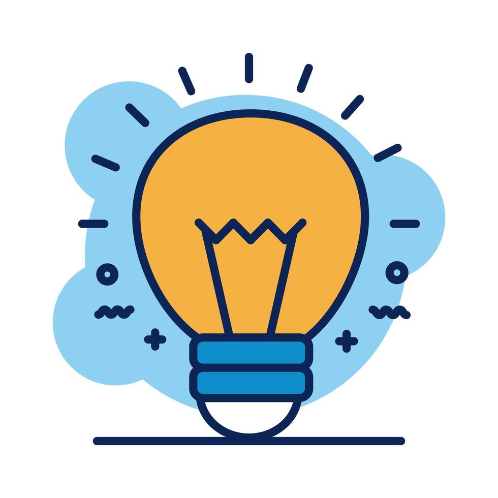 bulb light detail style icon vector
