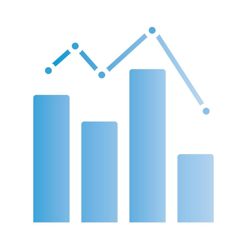 statistics bars silhouette style icon vector
