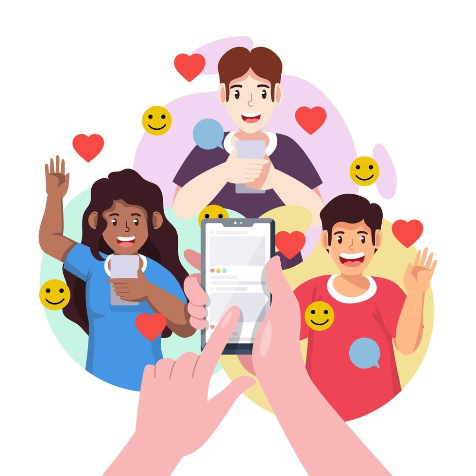 Friends Appreciation Social Media vector