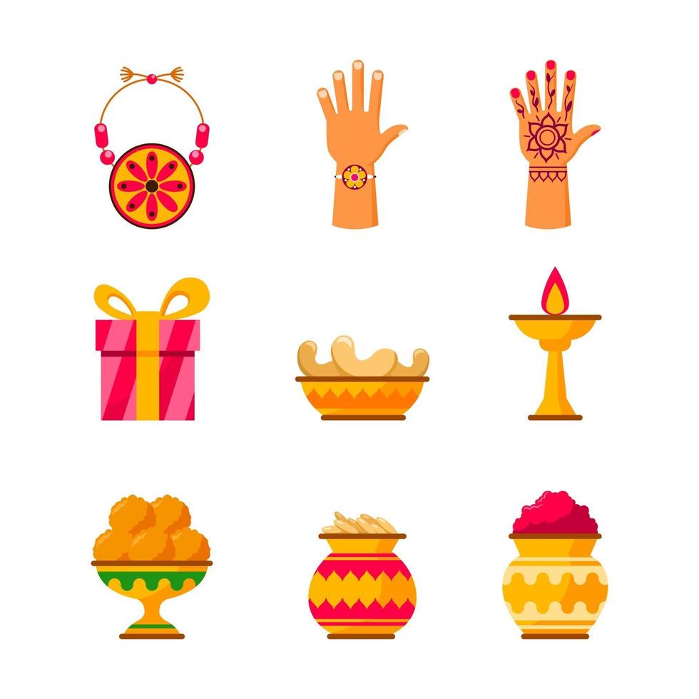 Raksha Bandhan Celebration Elements vector