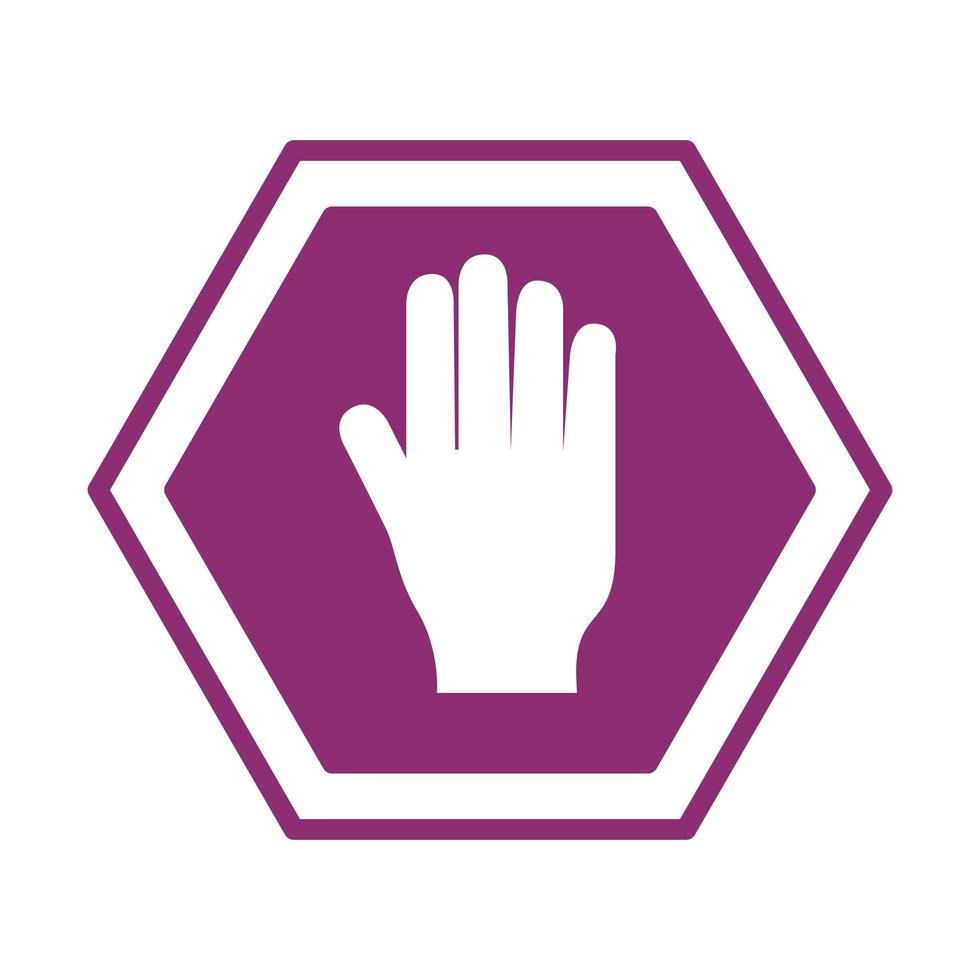 stop traffic signalline style icon vector