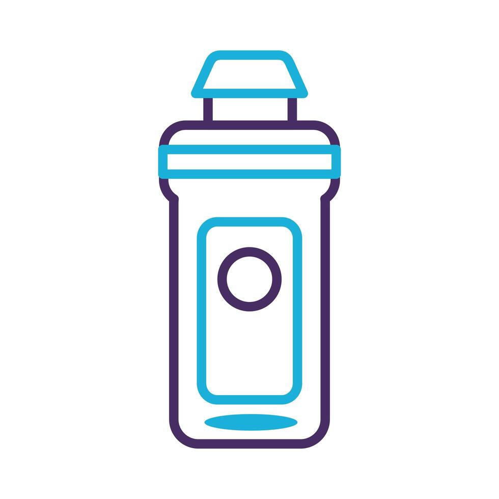 disinfectant plastic bottle product line style vector