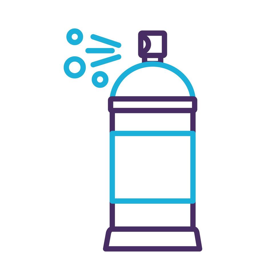 disinfectant spray bottle product line style vector