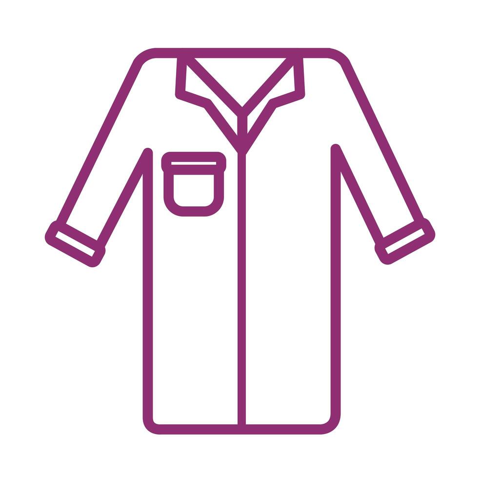 biohazard suit protection toolline style vector