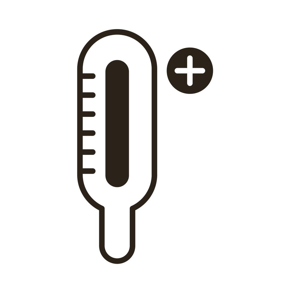 thermometer temperature measure line style vector