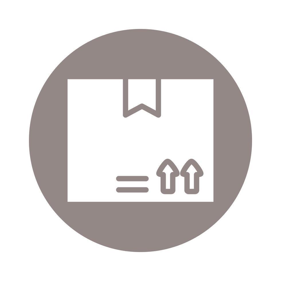 box carton delivery block style icon vector