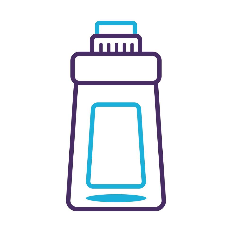 disinfectant plastic bottle product line style vector