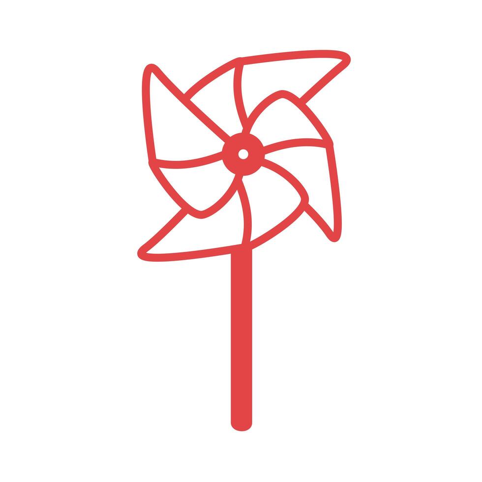 spiral paper toy line style icon vector