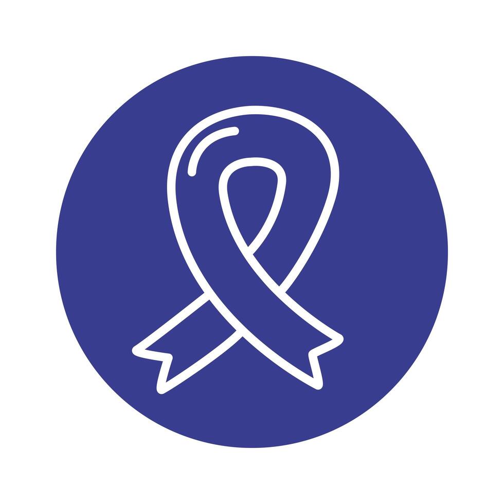 campaign ribbon block style icon vector