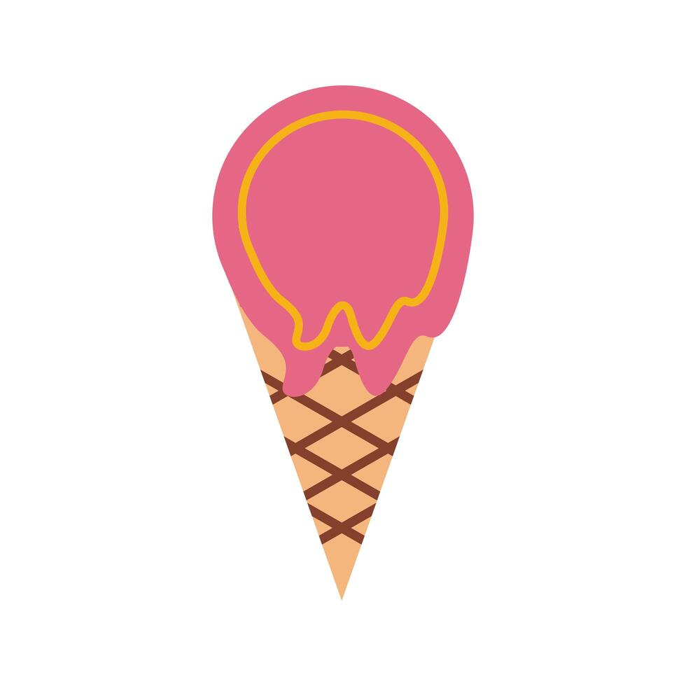 ice cream flat style icon vector