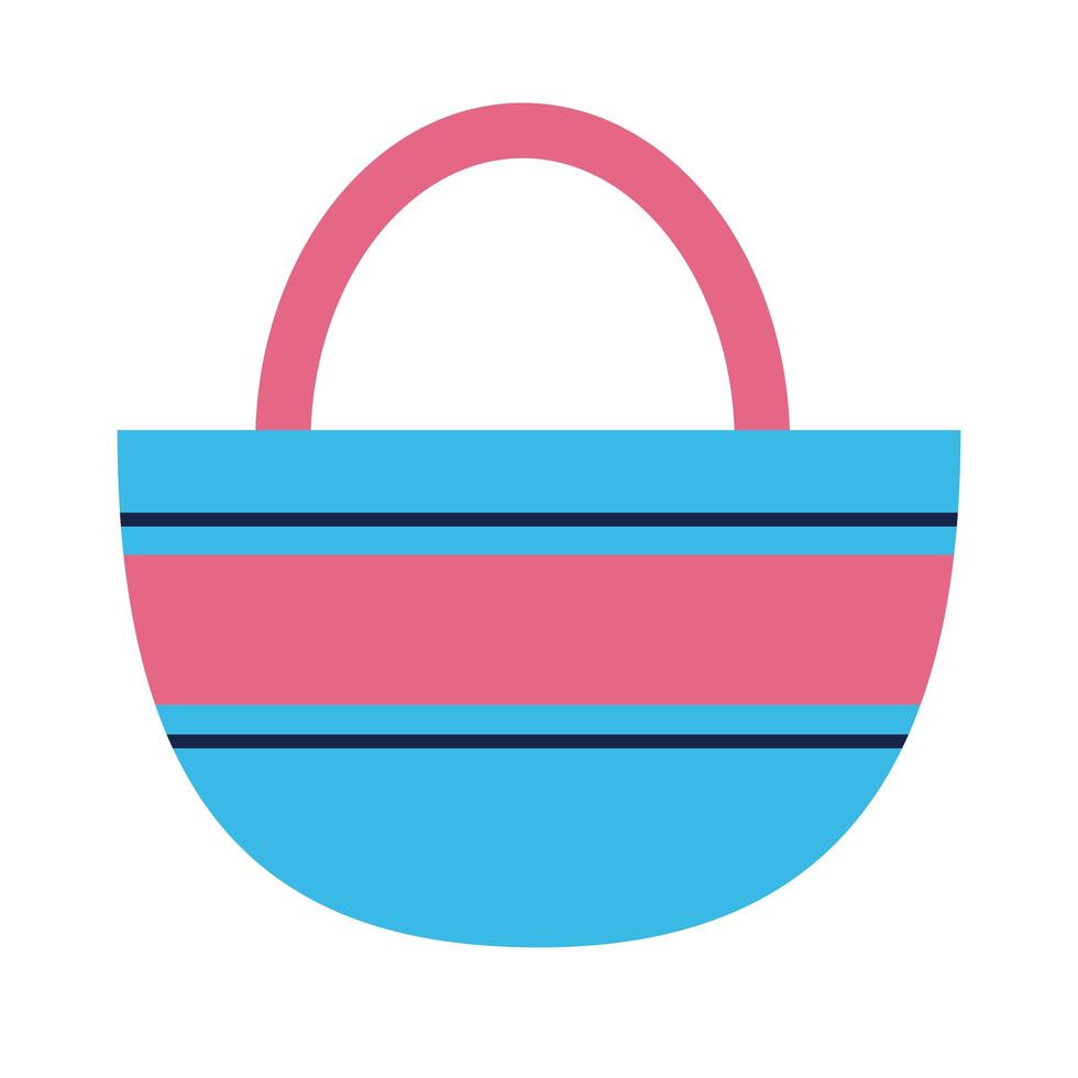 female handbag flat style icon vector