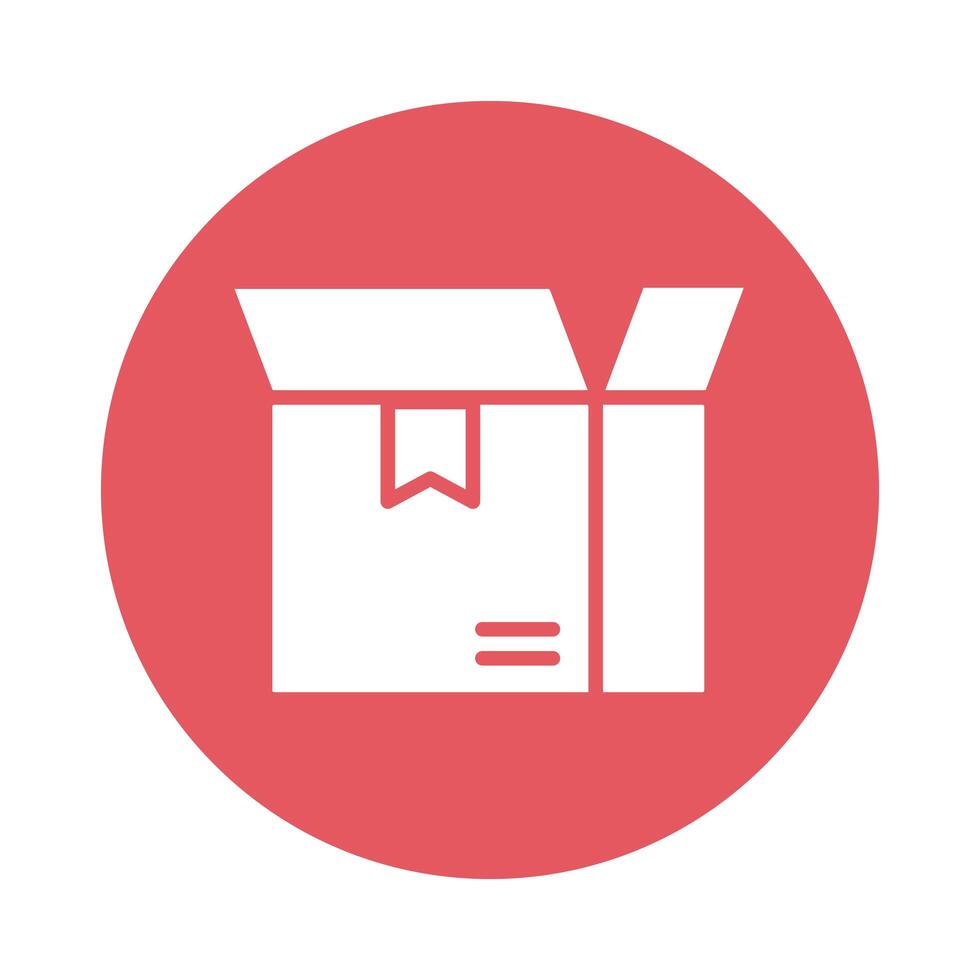 box carton delivery block style icon vector