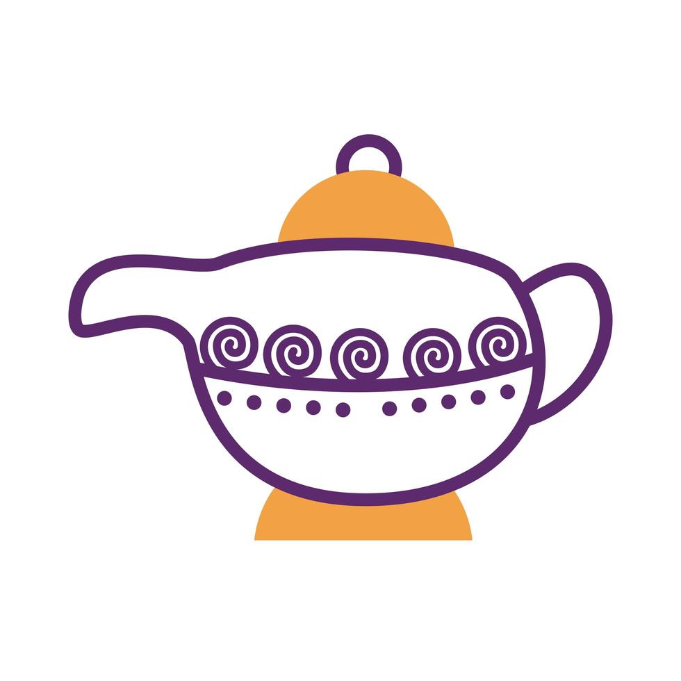 tea pot line style icon vector