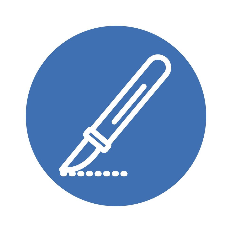 medical cutter tool block style icon vector