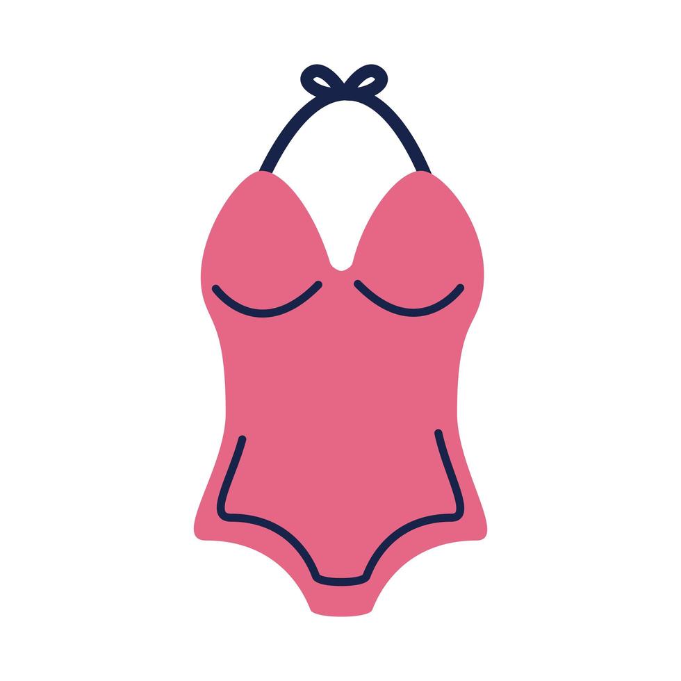 icono de estilo plano de traje de baño femenino vector