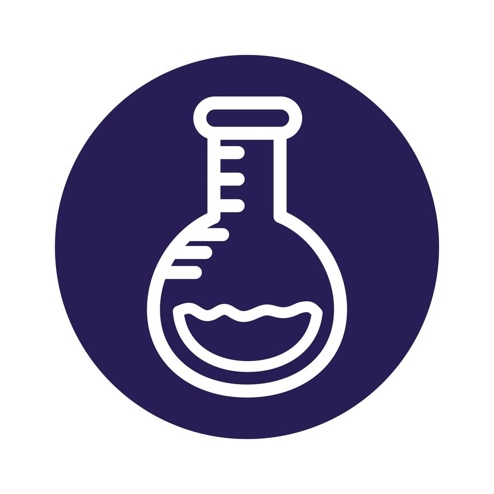 medical tube test laboratory block style icon vector