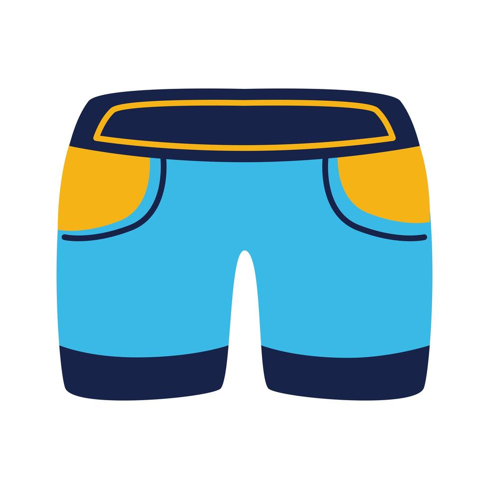 short swimsuit flat style icon vector