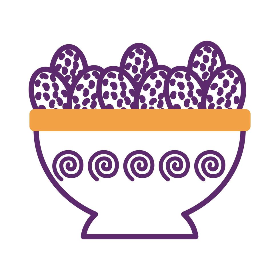 muslim dish with food line icon vector