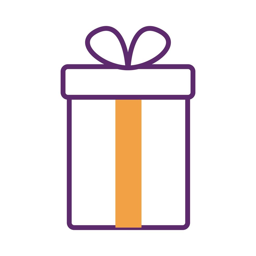 gift box line style icon vector