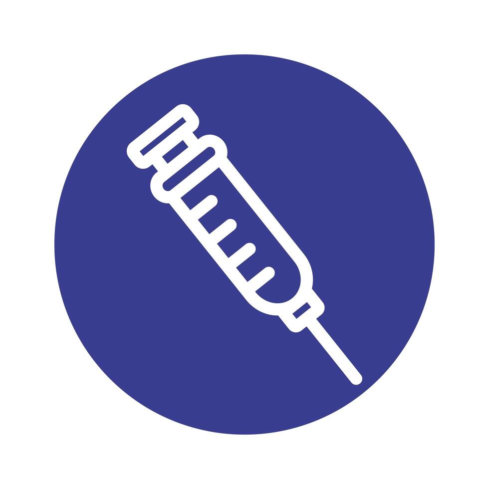 medicine injection drug block style icon vector