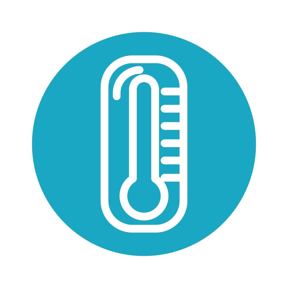 medical thermometer tool block style icon vector