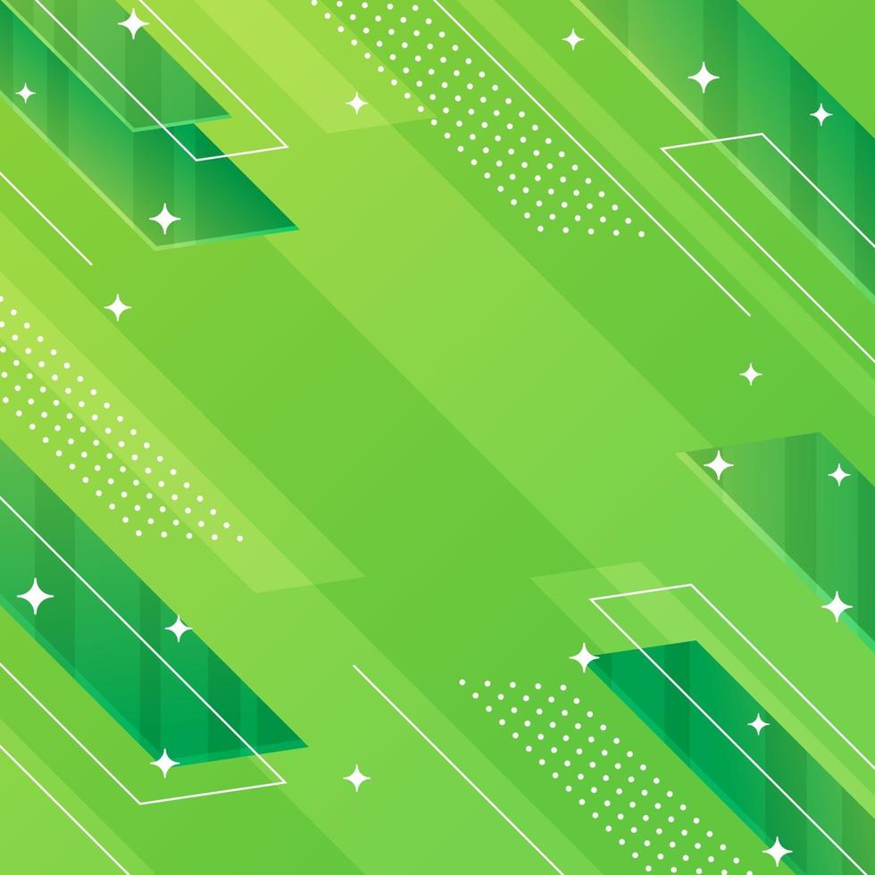 Abstract Geometric Shape Green Background vector