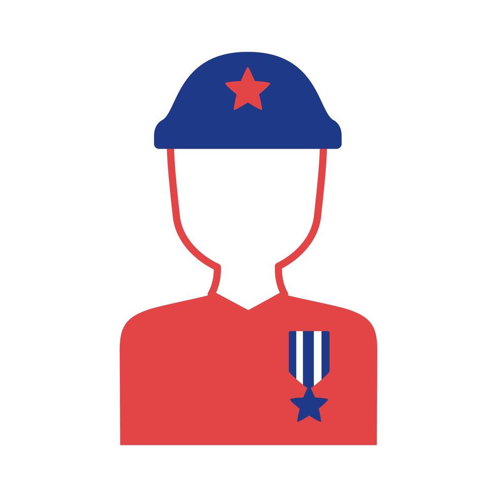 military soldier silhouette style icon vector