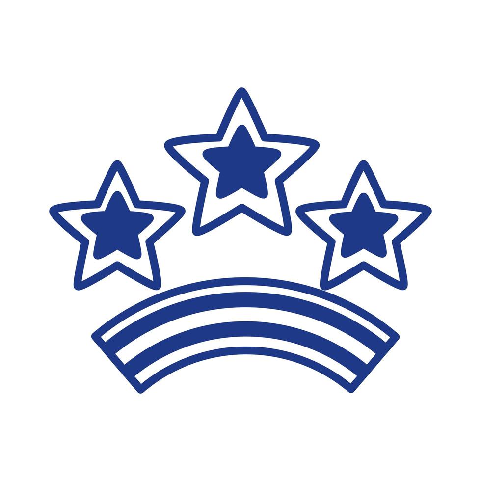 stars quality line style icon vector